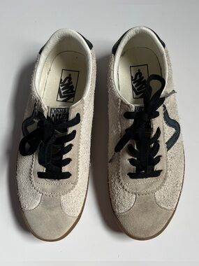 Vans Sport Low Suede Women's 8.5 Marshmallow Black Gum Retro Heritage